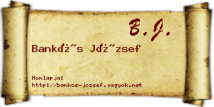 Bankós József névjegykártya