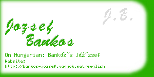 jozsef bankos business card